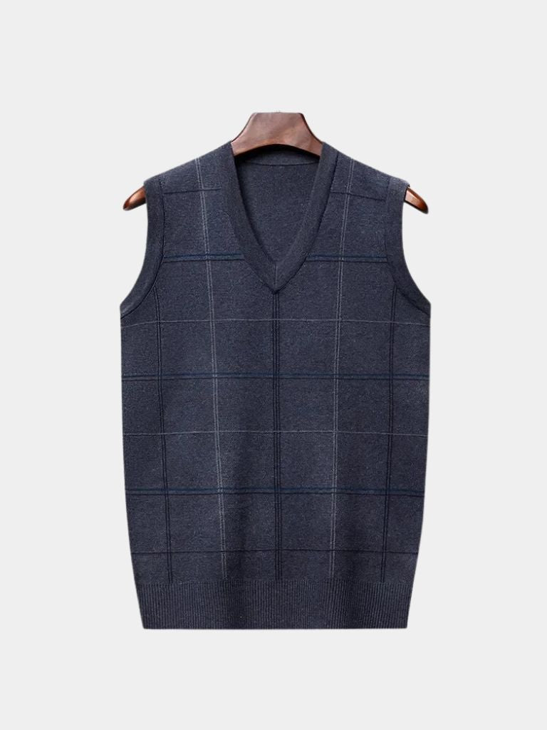 Academic Checkered Kinit Vest - Vailor & Veil