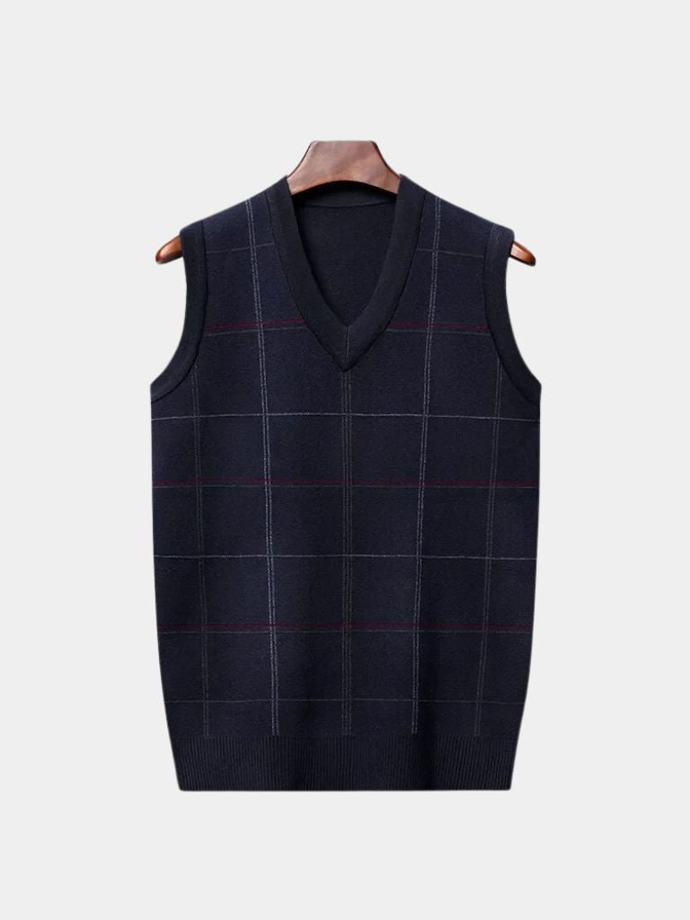 Academic Checkered Kinit Vest - Vailor & Veil