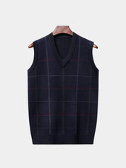 Academic Checkered Kinit Vest - Vailor & Veil