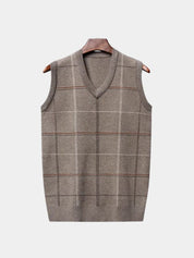 Academic Checkered Kinit Vest - Vailor & Veil