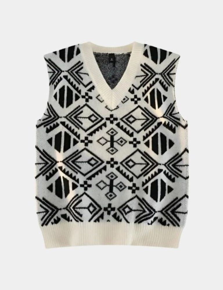 Academic Retro Knit Vest - Vailor & Veil