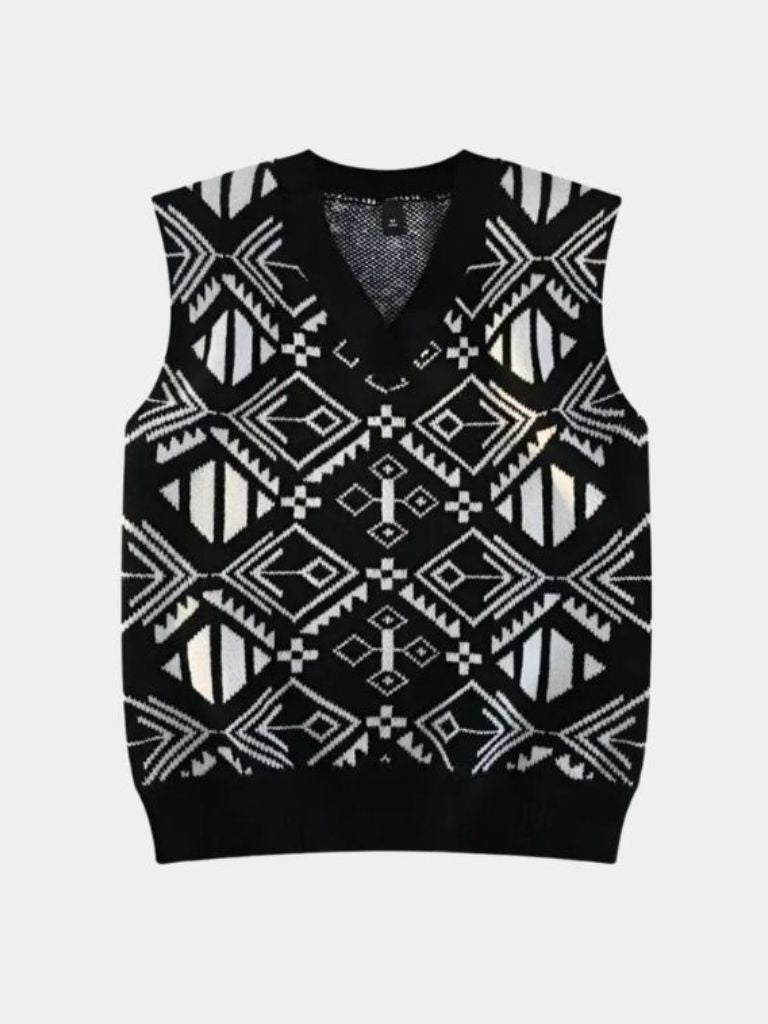 Academic Retro Knit Vest - Vailor & Veil