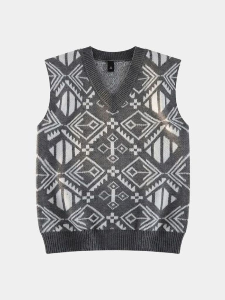 Academic Retro Knit Vest - Vailor & Veil