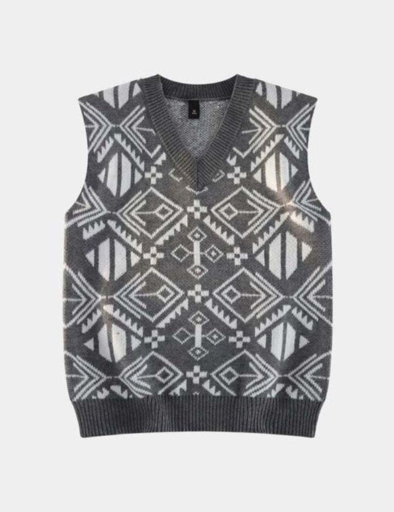 Academic Retro Knit Vest - Vailor & Veil