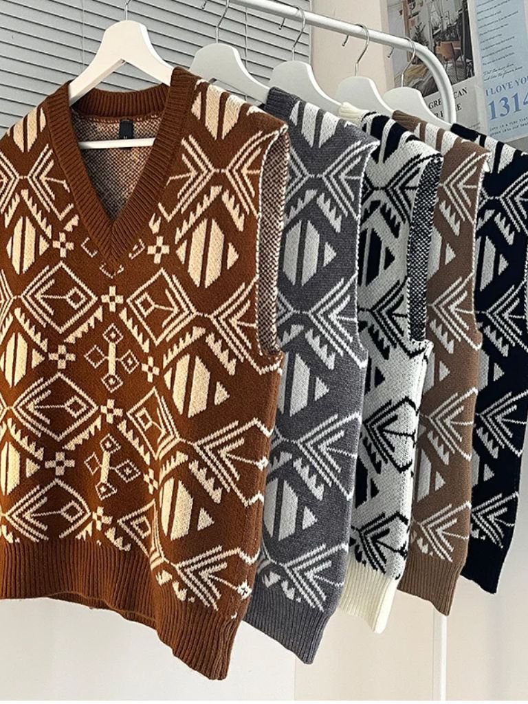 Academic Retro Knit Vest - Vailor & Veil