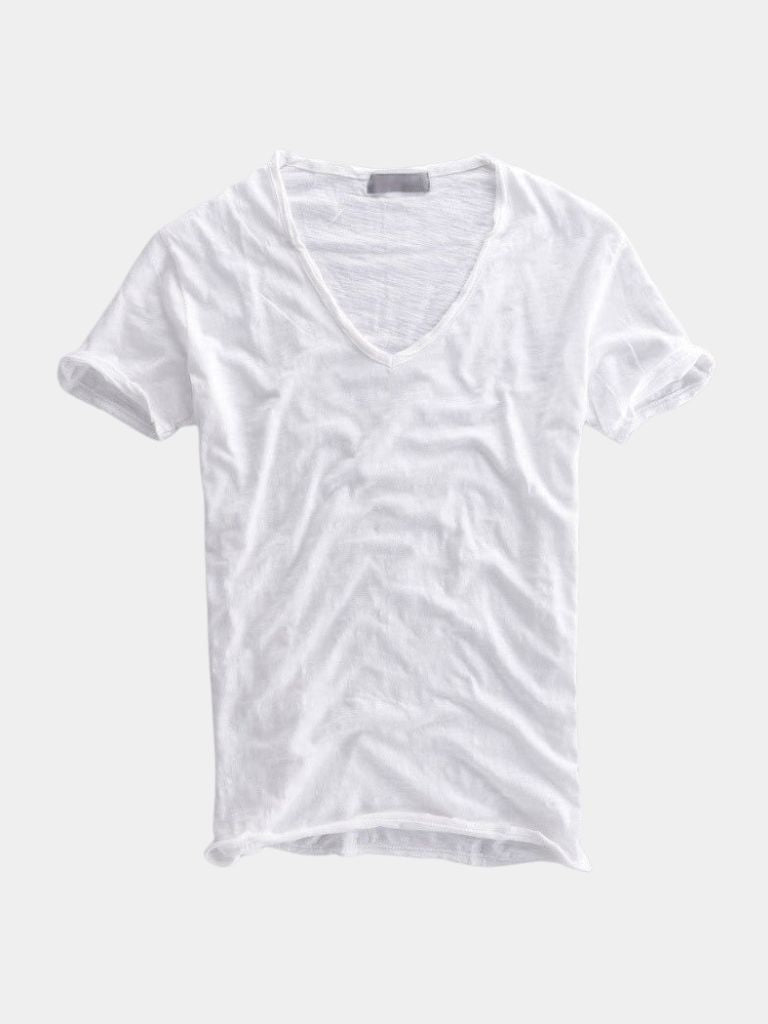 Albo Classic Linen V Neck T-Shirt – Vailor & Veil
