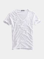 Albo Classic Linen V Neck T-Shirt – Vailor & Veil