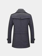 Aristocratic Black Wool Overcoat - Vailor & Veil