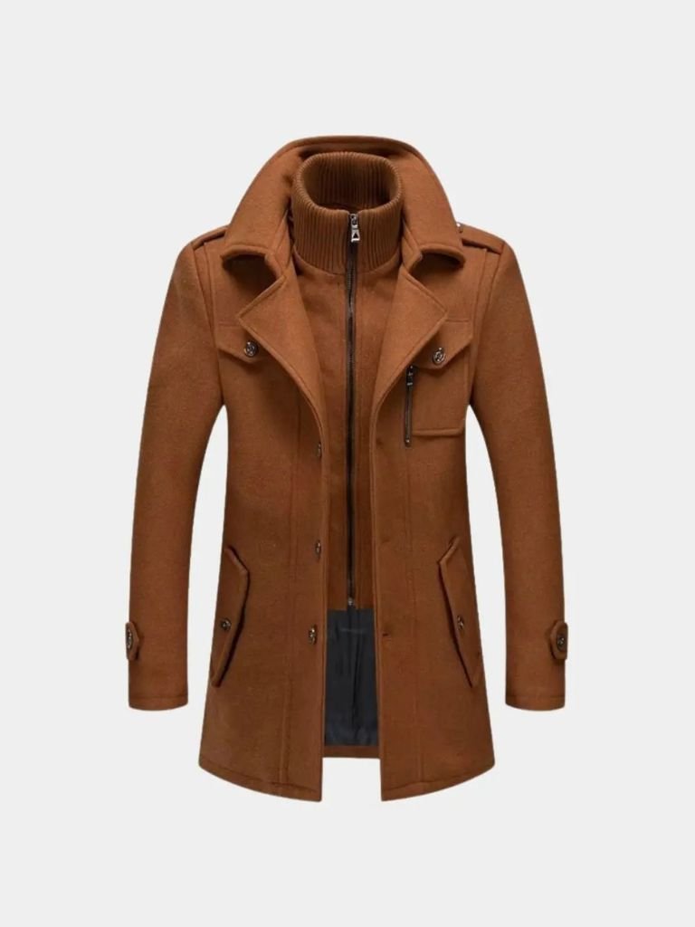 Aristocratic Black Wool Overcoat - Vailor & Veil