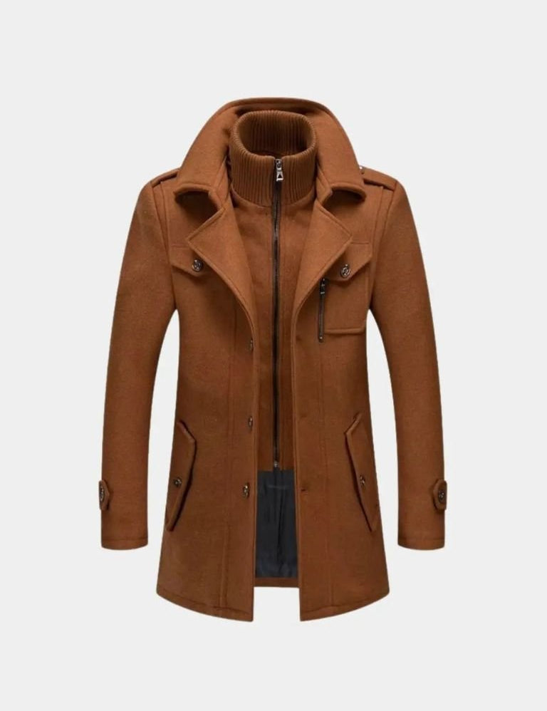 Aristocratic Black Wool Overcoat - Vailor & Veil