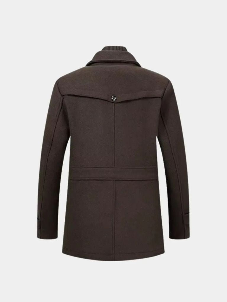 Aristocratic Black Wool Overcoat - Vailor & Veil