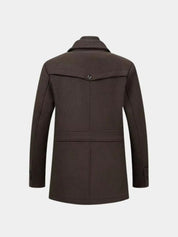 Aristocratic Black Wool Overcoat - Vailor & Veil