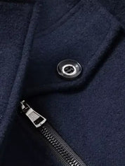 Aristocratic Black Wool Overcoat - Vailor & Veil