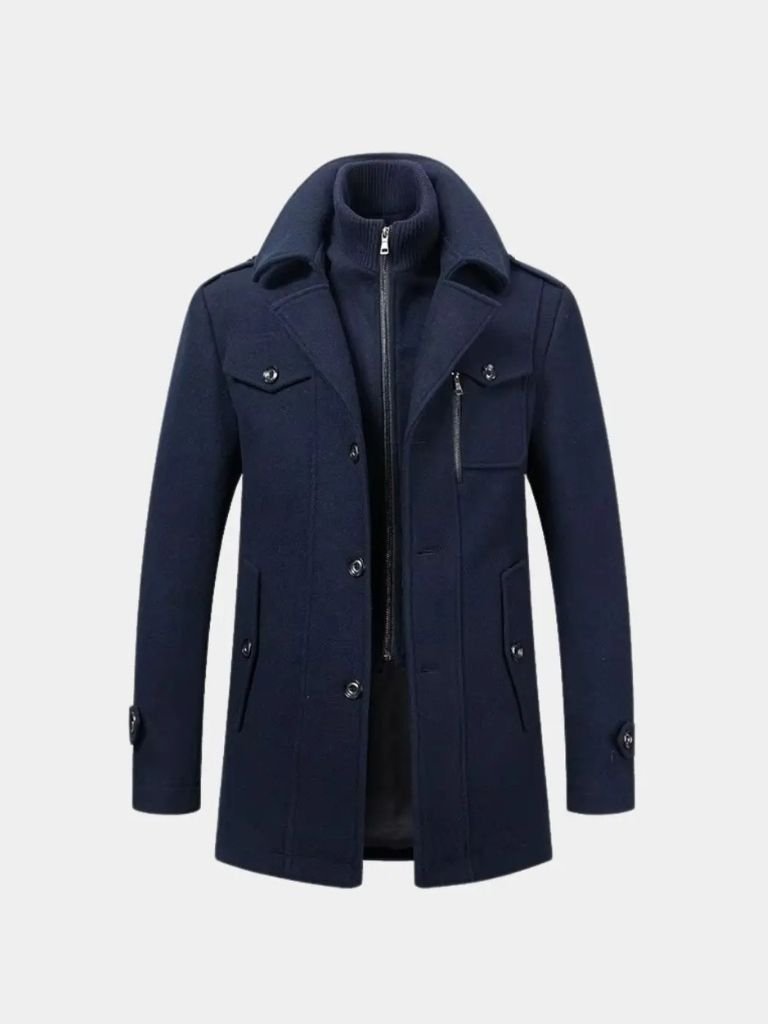 Aristocratic Black Wool Overcoat - Vailor & Veil