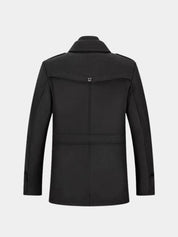 Aristocratic Black Wool Overcoat - Vailor & Veil