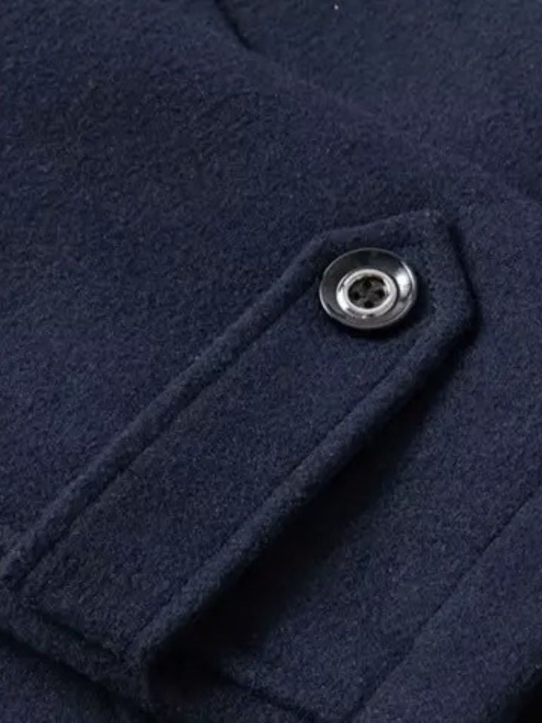 Aristocratic Black Wool Overcoat - Vailor & Veil