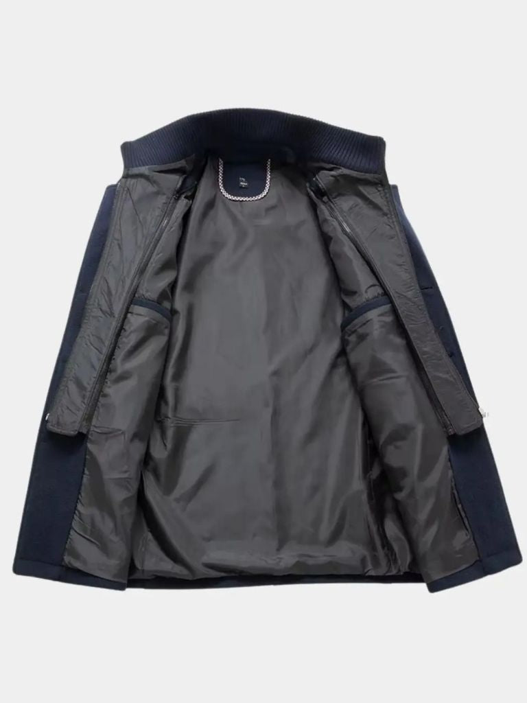 Aristocratic Black Wool Overcoat - Vailor & Veil