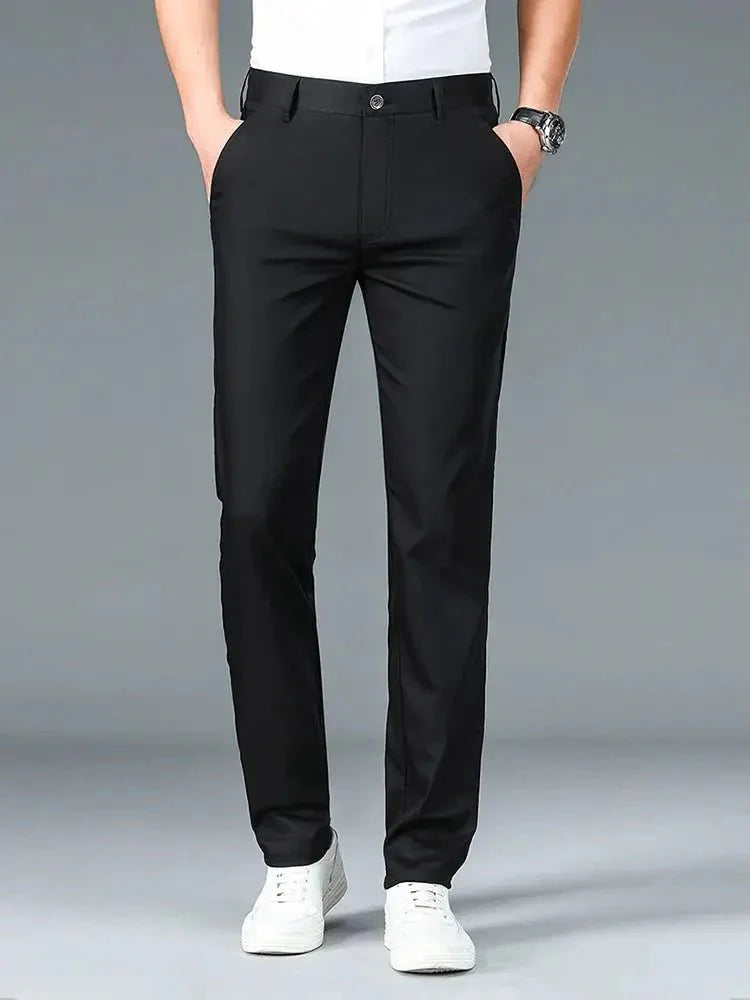 Bamboo Fiber Minimalist Straight Trousers - Vailor & Veil