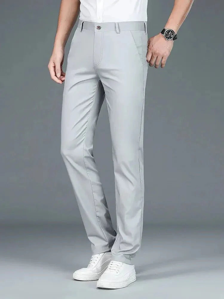 Bamboo Fiber Minimalist Straight Trousers - Vailor & Veil