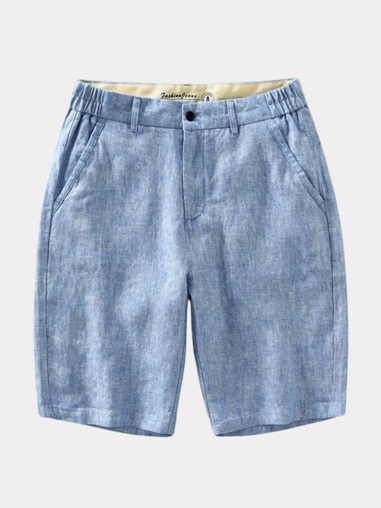 Bleu Horizon Linen Shorts - Vailor & Veil