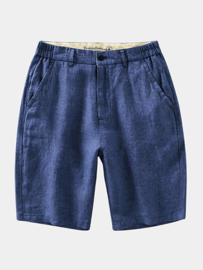 Bleu Horizon Linen Shorts - Vailor & Veil
