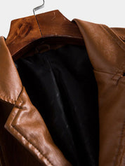 Bold Caramel Leather Jacket - Vailor & Veil