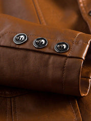 Bold Caramel Leather Jacket - Vailor & Veil