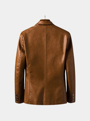 Bold Caramel Leather Jacket - Vailor & Veil