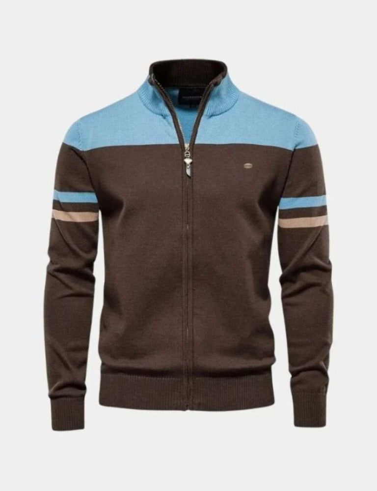 Cardigan Sweater Zipper Standing Collar Knitwear - Vailor & Veil