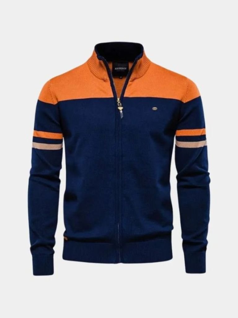 Cardigan Sweater Zipper Standing Collar Knitwear - Vailor & Veil