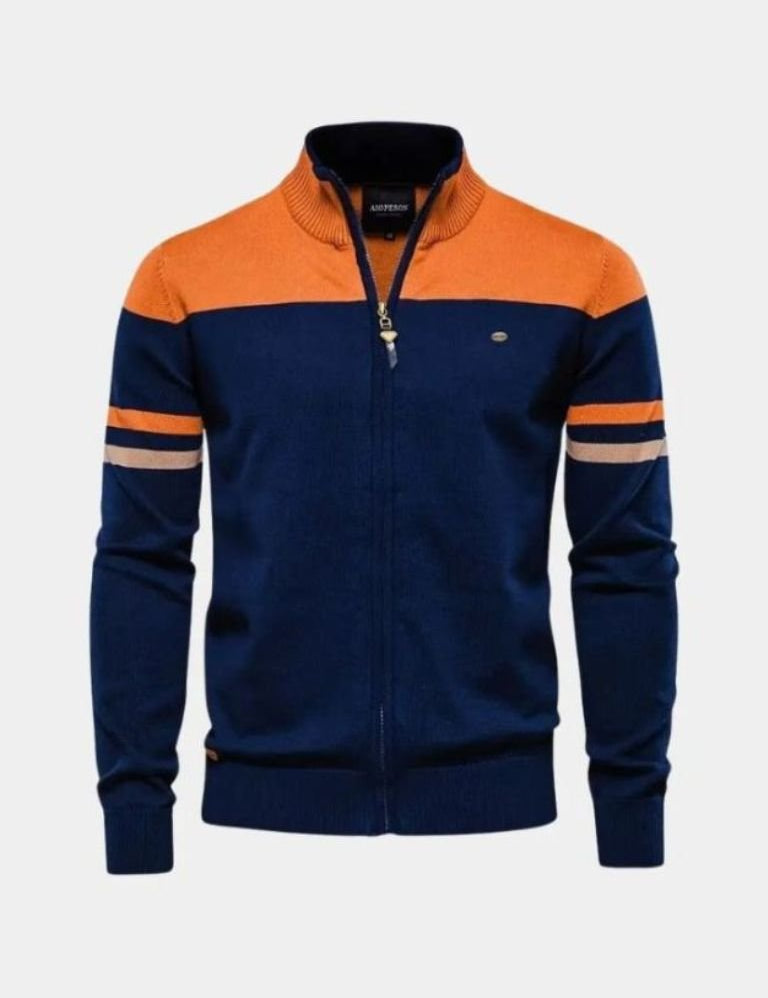 Cardigan Sweater Zipper Standing Collar Knitwear - Vailor & Veil