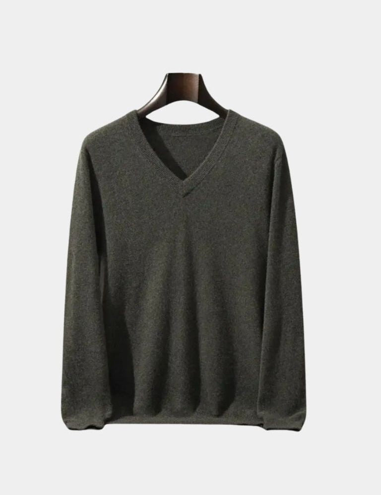 Cashmere V Neck Knitwear Sweater - Vailor & Veil