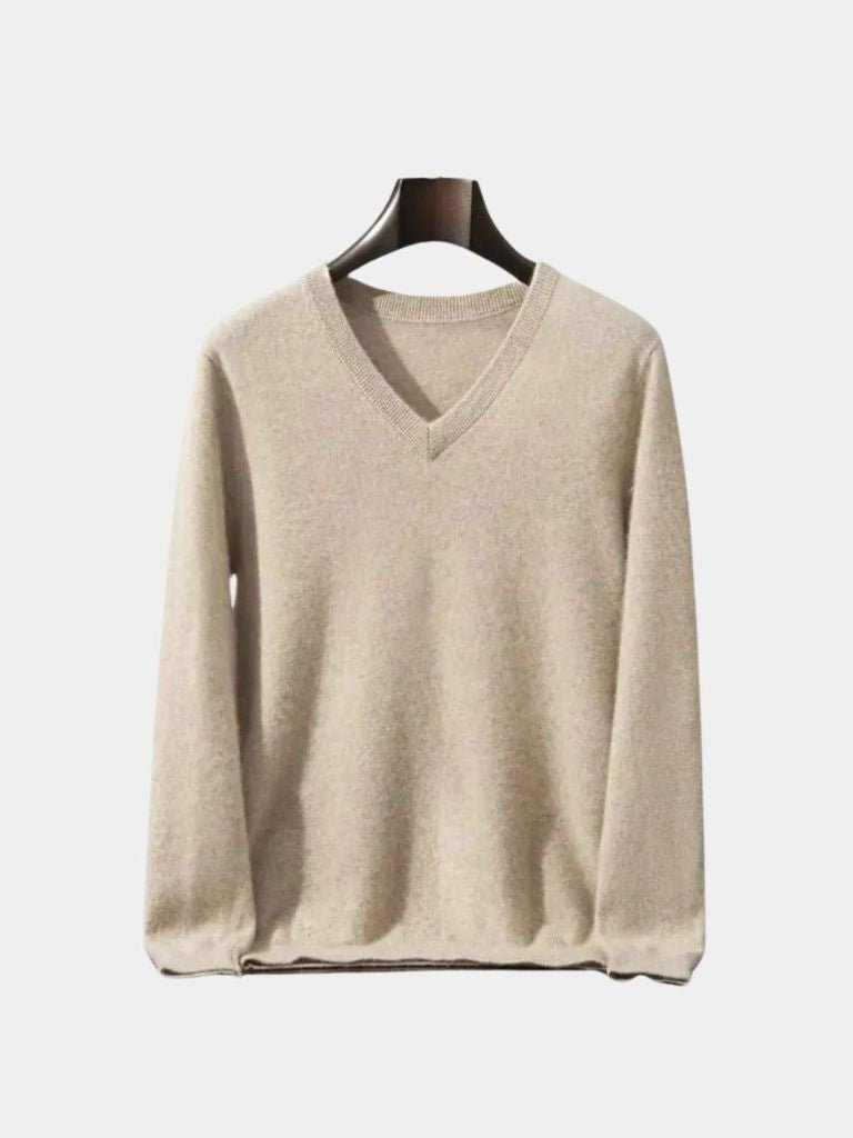 Cashmere V Neck Knitwear Sweater - Vailor & Veil