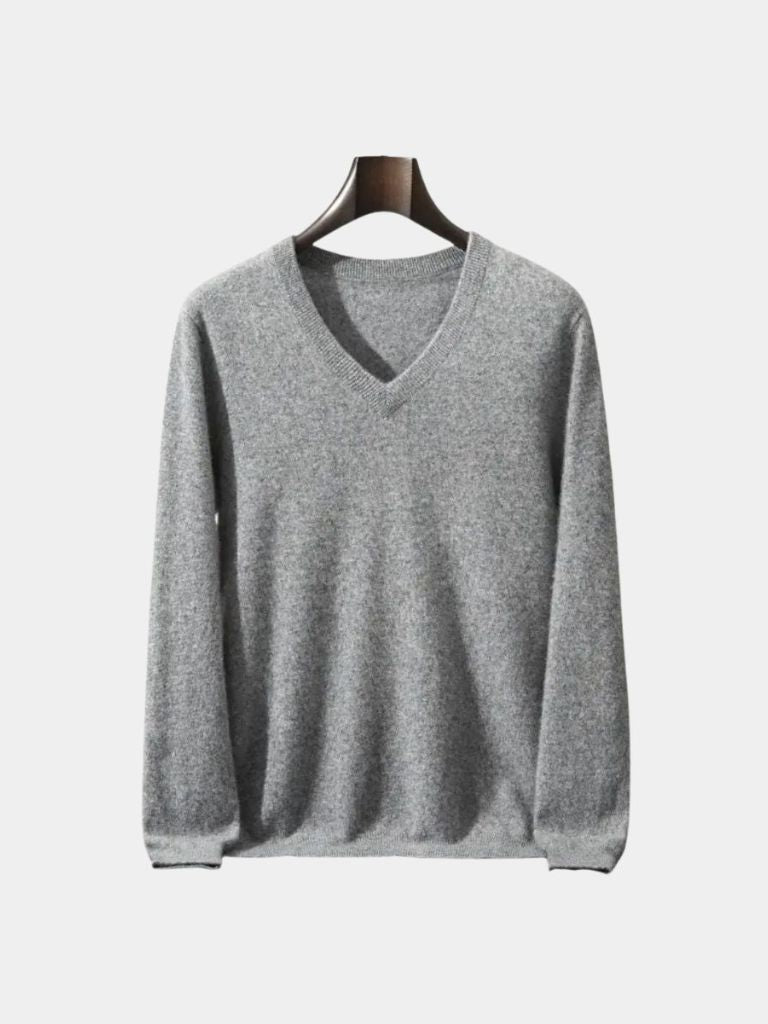 Cashmere V Neck Knitwear Sweater - Vailor & Veil