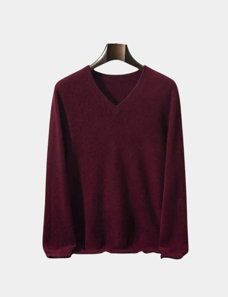 Cashmere V Neck Knitwear Sweater - Vailor & Veil