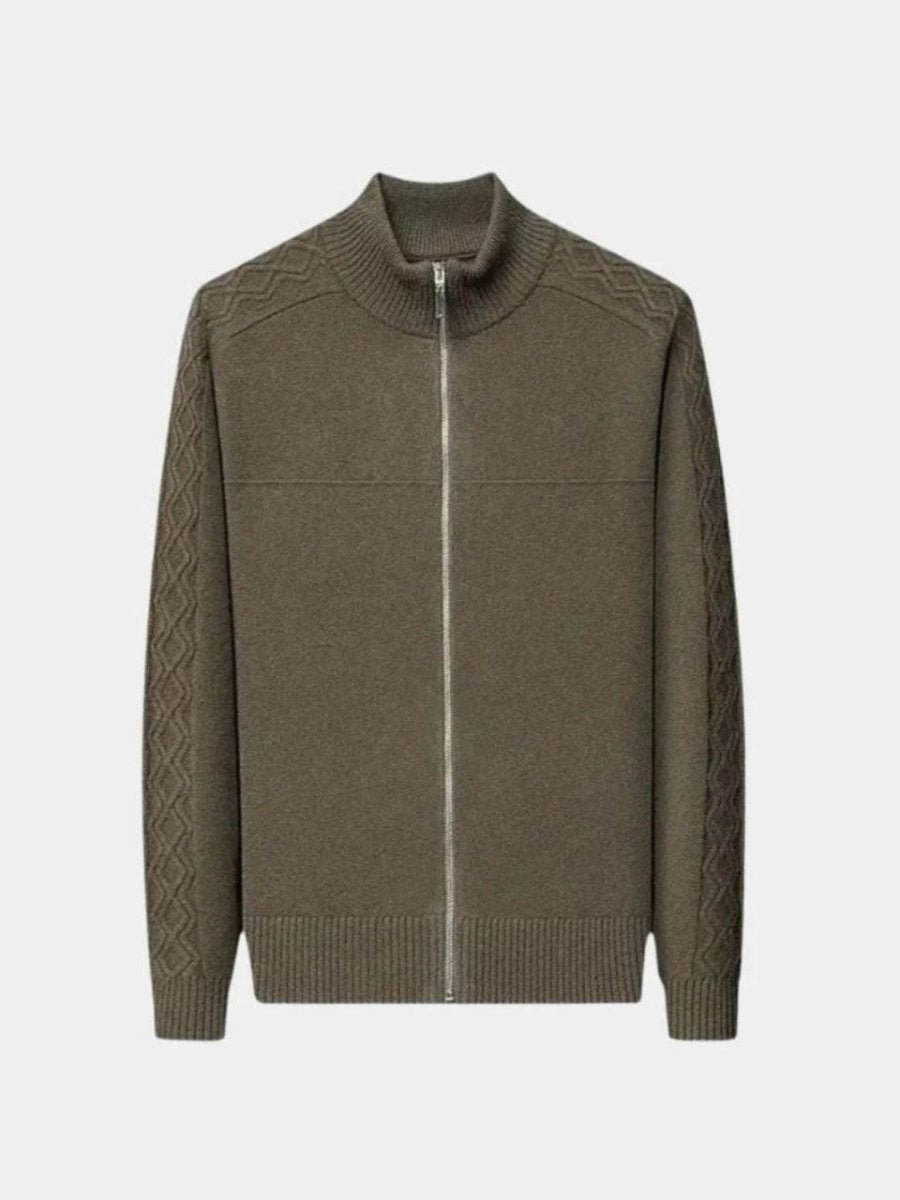 Cashmere Zip Sweater Knit Turtleneck - Vailor & Veil