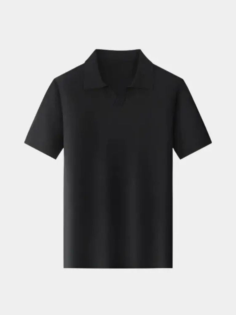 Casual Buttonless Knit Polo Shirt - Vailor & Veil