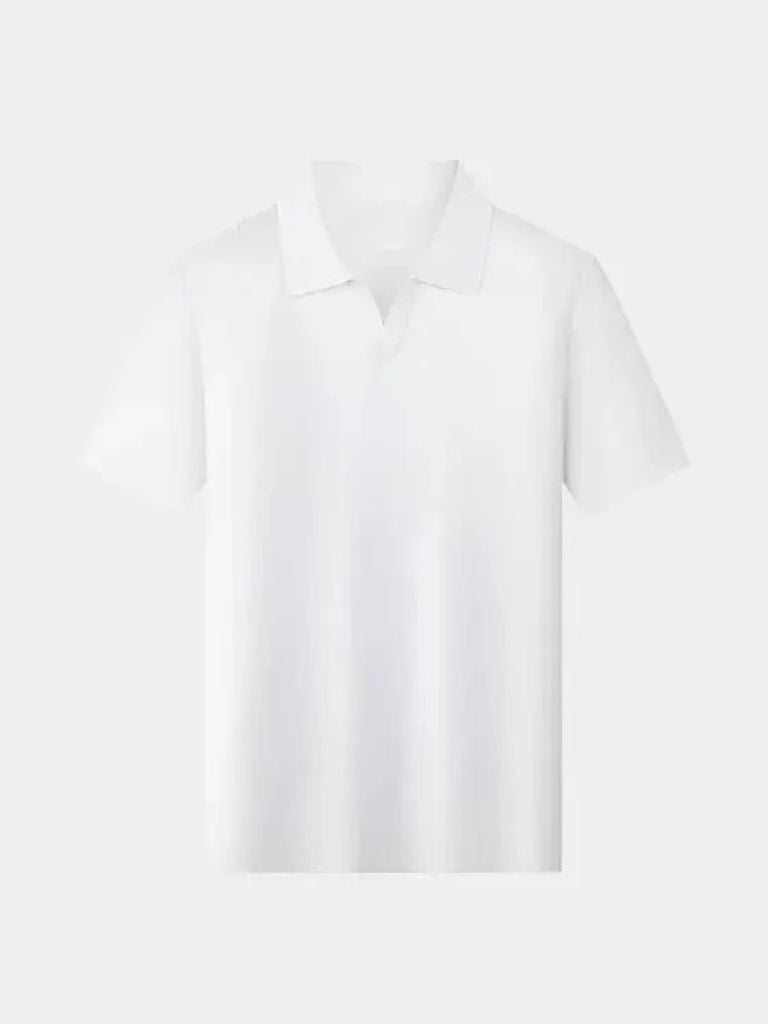 Casual Buttonless Knit Polo Shirt - Vailor & Veil