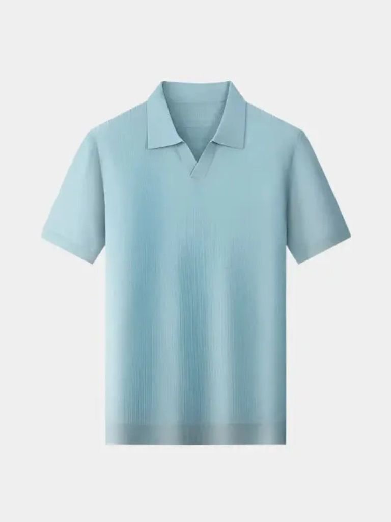 Casual Buttonless Knit Polo Shirt - Vailor & Veil