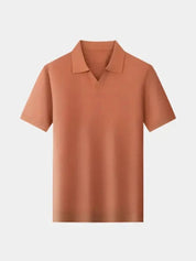 Casual Buttonless Knit Polo Shirt - Vailor & Veil