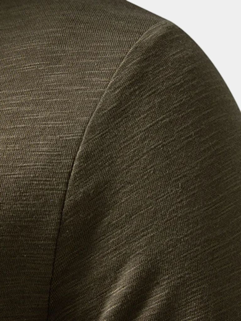 Casual Henley Neck Long Sleeve T-Shirt - Vailor & Veil