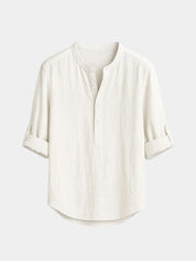 Casual Henley Neck Long Sleeve T-Shirt - Vailor & Veil