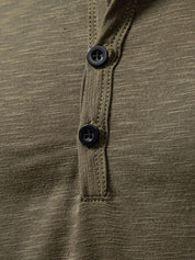 Casual Henley Neck Long Sleeve T-Shirt - Vailor & Veil