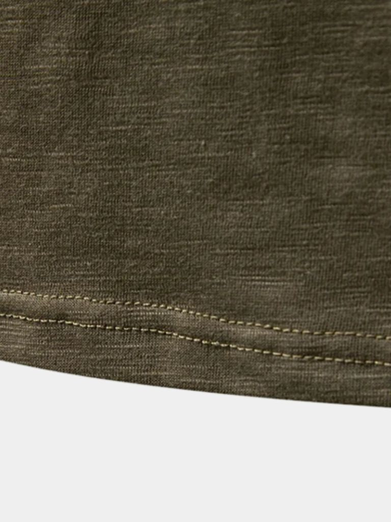 Casual Henley Neck Long Sleeve T-Shirt - Vailor & Veil