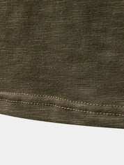 Casual Henley Neck Long Sleeve T-Shirt - Vailor & Veil