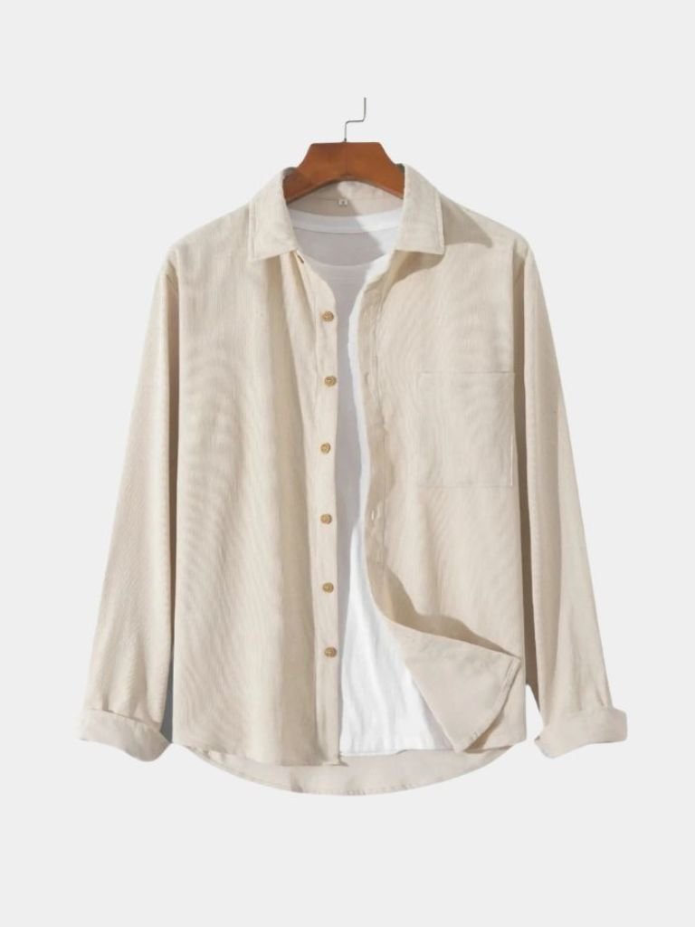Casual Solid Corduroy Shirt - Vailor & Veil