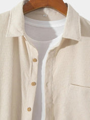 Casual Solid Corduroy Shirt - Vailor & Veil