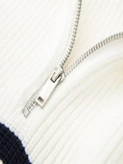 Casual Striped Zip Up Sweater - Vailor & Veil