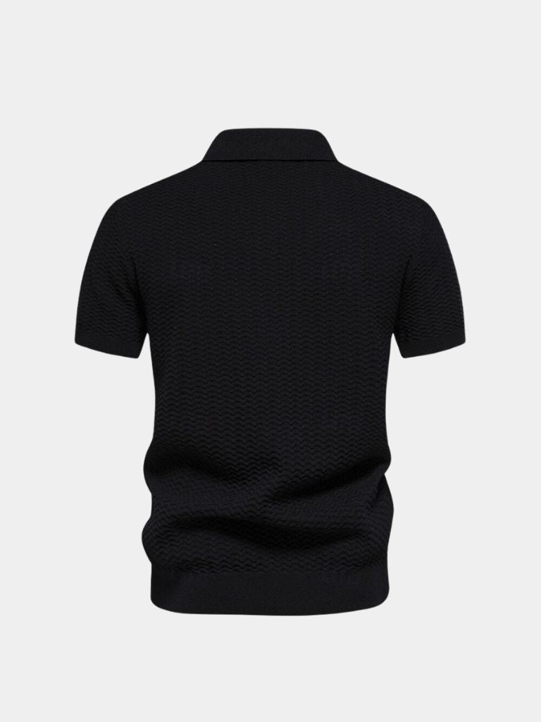 Classic Fit Quarter Zip Business Casual Short Sleeves Polo - Vailor & Veil