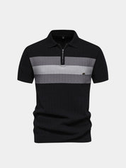 Classic Fit Quarter Zip Business Casual Short Sleeves Polo - Vailor & Veil